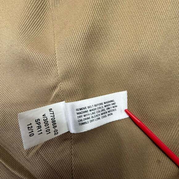 Gap Women's Medium Tan Double-Breasted Belted Trench Coat - Picture 13 of 14